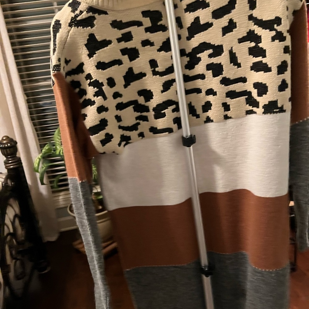 Sweater striped print dress